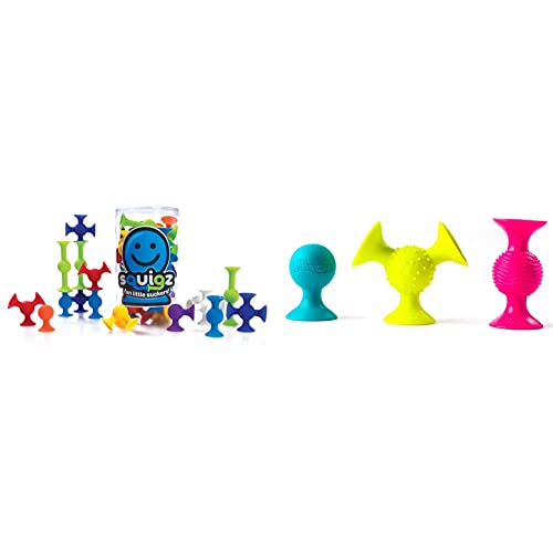 Fat Brain Toys 0182129001424 Konstruktionsspielzeug, 22er-Pack & Fat Brain FA089-1 Toys Pip Squigz Greiflinge Set mit Saugnapf und Geräuschen Fat Brain Toys 0182129001424 Konstruktionsspielzeug, 22er-Pack & Fat Brain FA089-1 Toys Pip Squigz Greiflinge Set mit Saugnapf und Geräuschen von Fat Brain Toys
