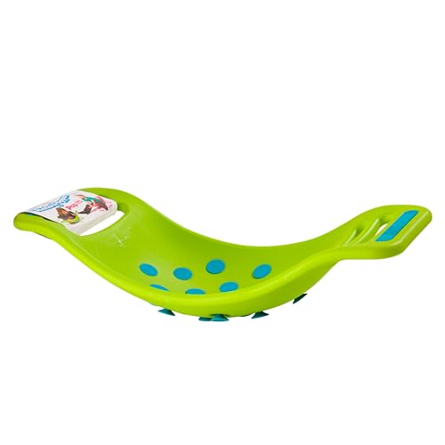 Fat Brain Teeter Popper Green, Wobble Balance Board, Balance Board with Popping Sounds, Kids Preschool Toy, Popping Board, Gross Motor Skills Development, Balance Board for Kids aged 3 years + von Fat Brain Toys