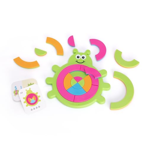 Fat Brain Toys F209 Fat Bugzzle, Preschool, Folding, Gear, Brain Teasers Puzzles, 40 Challenge Cards, Educational Toys for Kids 3 Years and Older, Multicoloured von Fat Brain Toys