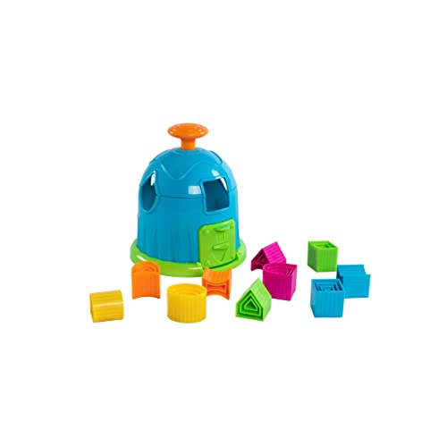 Fat Brain Toys F267 Fat Brain Factory, Kids Preschool, Shape Sorter, Sorting Building Sets, Early Development Toy for Babies Aged 18 Months and Older, Multicoloured von Fat Brain Toys