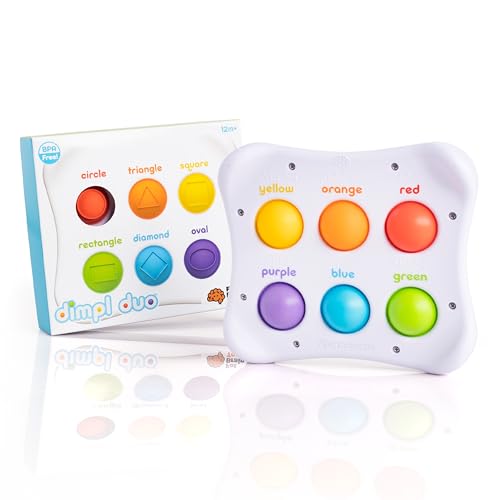 Fat Brain Dimpl Duo, Early Development Toy, Educational Toy, Push and Pop Toy, Sensory Toy for Babies, Colourful Toy for Boys and Girls Aged 12 Months and Older von Fat Brain Toys