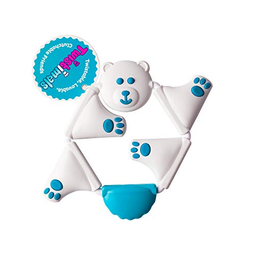 Fat Brain Toys FA163-1 Reversible Bear Cream White and Light Blue von Fat Brain Toys