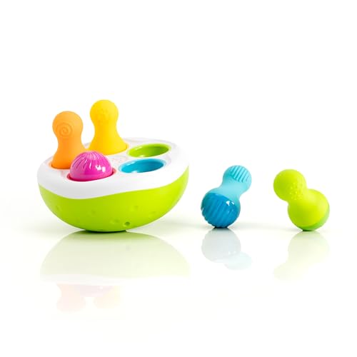 ﻿Fat Brain SpinnyPins Spielzeug, Lernspielzeug Babys, Kegelspielzeug für Kleinkinder, Spielzeug für Babys, Spinn- und Sortierspielzeug, Frühentwicklungsspielzeug für Babys ab 18 Monaten und älter von Fat Brain Toys