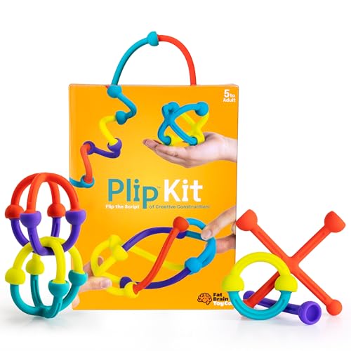 Fat Brain Toys Plip Kit | 52-teiliges Set aus flexiblem Silikon in einer Vielzahl von Formen, Größen und Farben | sensorisches Spielzeug für Kinder | kreatives Konstruktionsspielzeug Fat Brain Toys Plip Kit | 52-teiliges Set aus flexiblem Silikon in einer Vielzahl von Formen, Größen und Farben | sensorisches Spielzeug für Kinder | kreatives Konstruktionsspielzeug von Fat Brain Toys