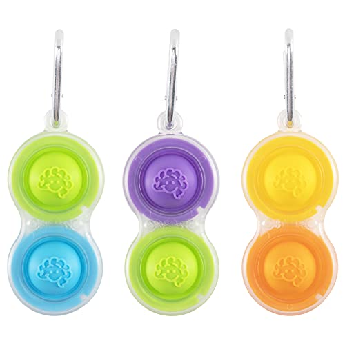 Fat Brain Toys Simpl Dimpl Clear 3er-Pack – Knallende Fidget-Schlüsselanhänger, Kinder und Erwachsene Fat Brain Toys Simpl Dimpl Clear 3er-Pack – Knallende Fidget-Schlüsselanhänger, Kinder und Erwachsene von Fat Brain Toys