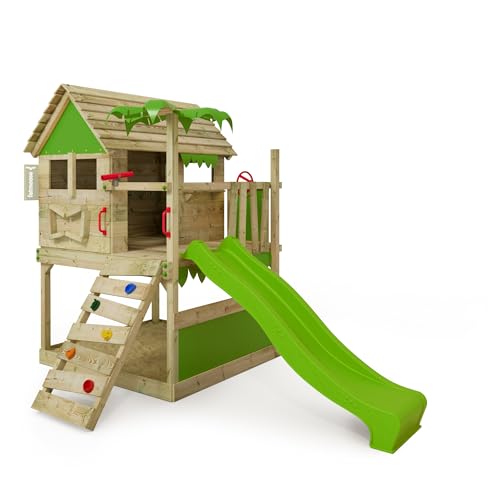FATMOOSE Spielturm Klettergerüst TikaTaka Town XXL mit apfelgrüner Rutsche, Outdoor Kinder Kletterturm mit Sandkasten Leiter & Spiel-Zubehör für den Garten FATMOOSE Spielturm Klettergerüst TikaTaka Town XXL mit apfelgrüner Rutsche, Outdoor Kinder Kletterturm mit Sandkasten Leiter & Spiel-Zubehör für den Garten von Fatmoose