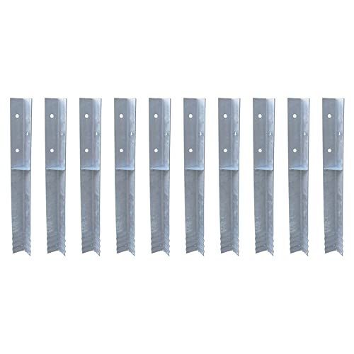 Fatmoose SolidRoot Winkelanker aus feuerverzinktem Stahl für Spieltürme, Schaukeln, Stelzenhäuser - 10er-Set Anker von Fatmoose