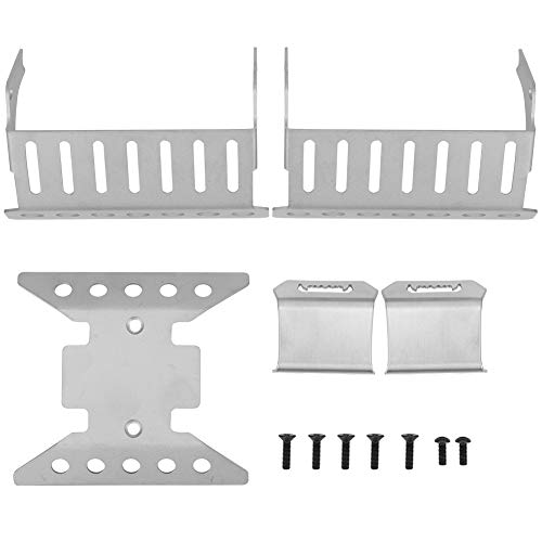 Fauitay Axial SCX10 III Base Camp 1 10 Scale Zubehör RC 19×15×5 5-teiliges Set Achsschutzplatten aus Edelstahl, untere Chassispanzerung für Axial SCX10 III Axi03007 RC Crawler von Fauitay