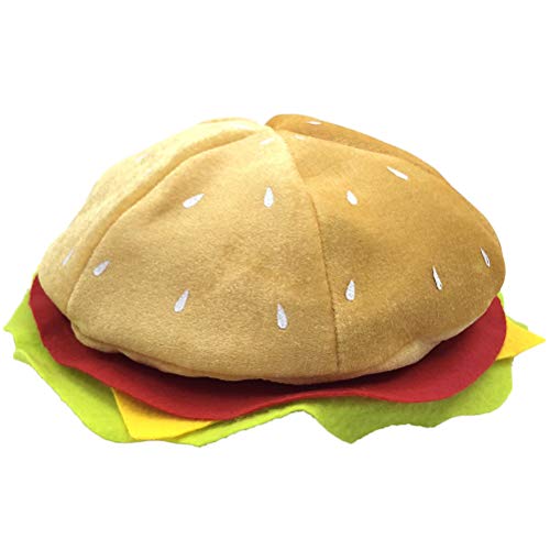 Fauitay Burger Hut Halloween-Hamburger-Hut, Cheeseburger-förmiger Fast-Food-Hut, Karneval, Weihnachten, Party, Kostümzubehör (Wie Gezeigt) von Fauitay