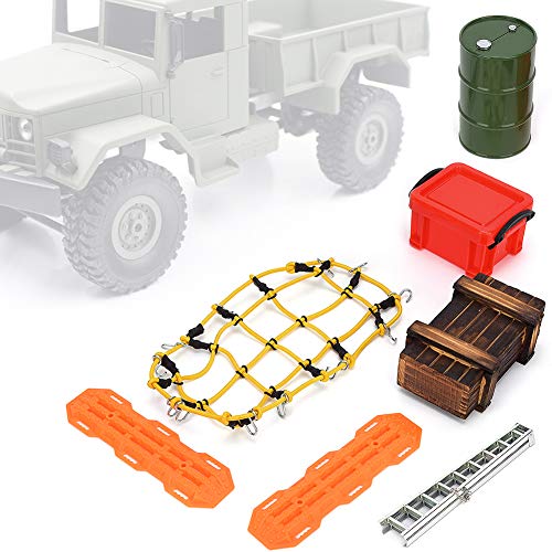 Fauitay RC Car Decoration Set, 1/10 Elastisches Gepäck Net Storage Box Leiter RC -Autozubehör Set für Kompatibel für Fauitay RC Car Decoration Set, 1/10 Elastisches Gepäck Net Storage Box Leiter RC -Autozubehör Set für Kompatibel für von Fauitay