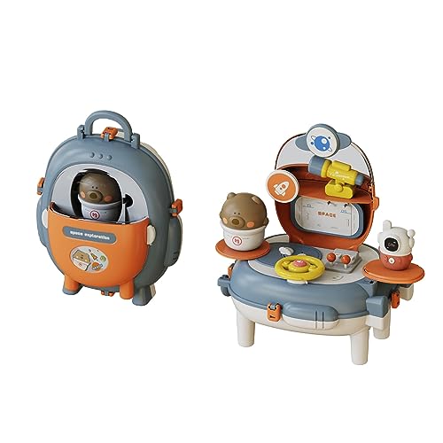 Fauitay Tun Play Toy Bear Ruckset Playset für Rollenspiele mit Realistischem Design Tragbarer Sci Fi -Abenteuerspielzeug (Raum) von Fauitay