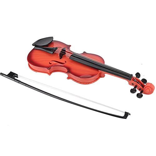 Fauitay Violin Spielzeug ABS -Musikinstrument für Anfänger Kinderviolin -Starter -Kit mit Verstellbaren Saiten Zur Entwicklung Musikalischer Talente (Hellbraun) von Fauitay