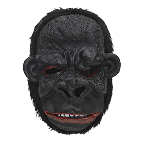 Halloween Maske Schimpanse Latex Tiermaske Affe Gorilla Maske Vollkopf Realistische Masken Kostüm Karnevall Verkleidung Gorilla Maske mit täuschend echten Haaren für Halloween Karnevall Party von Faxianther