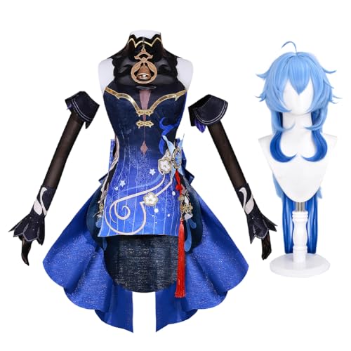 Ganyu Sea Lantern Festival Neue Haut Kleid Rock Kleidung Spiel Peripherie Charakter Gleiche Cosplay Vollkostüm Perücke Kleid Set Maskerade Kleid Comic Con Abschlussballkleider von Fayeeda