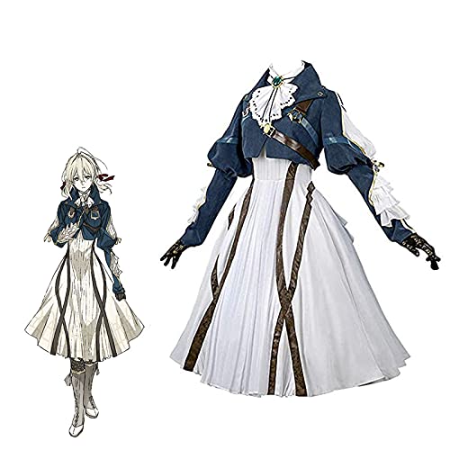 Violet Evergarden Cosplay Anime Peripherie Make-Up Party Halloween Lolita Performance Kleidung Holiday Dress Up Fashion Anime Characters Same Fan Gift von Fayeeda