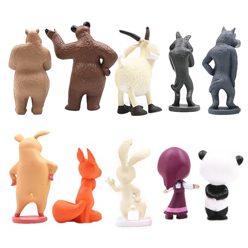 10 Stück Mini Figuren Set, Bär Mini Figuren, Ornament, Auto-Ornament, Kinder, Geschenk für Urlaub von Fayemint