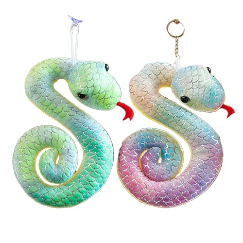 Fayemint 2 Stück Jahr Der Schlange 2025 Maskottchen Schlange, Schlange Stofftiere, Schlangen-Plüschtier, für Kinderspielzeug, Neujahrsgeschenke （18cm） von Fayemint