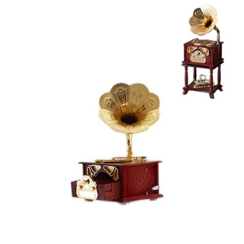 Grammophon Modell Spieluhr, Mini Grammophon Spieluhr, Retro Spieluhr Grammophon - Geburtstagsgeschenk, Partyzubehör Grammophon Modell Spieluhr, Mini Grammophon Spieluhr, Retro Spieluhr Grammophon - Geburtstagsgeschenk, Partyzubehör von Fayemint