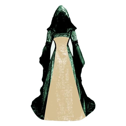 Faynore Vampirkostüm mit Kapuze für Damen, Samt, mittelalterliches Gothic-Kleid, Renaissance-Kleid, mittelalterliche Kleidung für Damen, viktorianisches Kleid, Halloween-Kostüm (UK, Alpha, 5XL Faynore Vampirkostüm mit Kapuze für Damen, Samt, mittelalterliches Gothic-Kleid, Renaissance-Kleid, mittelalterliche Kleidung für Damen, viktorianisches Kleid, Halloween-Kostüm (UK, Alpha, 5XL von Faynore