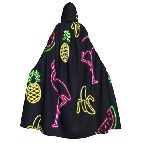 Fbghhty Ananas-Banananen-Flamingo-Druck, Kapuzenumhang, mittelalterliches Halloween-Kostüm, Erwachsene, Herren, Damen, Karneval, Partys, Cosplay Fbghhty Ananas-Banananen-Flamingo-Druck, Kapuzenumhang, mittelalterliches Halloween-Kostüm, Erwachsene, Herren, Damen, Karneval, Partys, Cosplay von Fbghhty