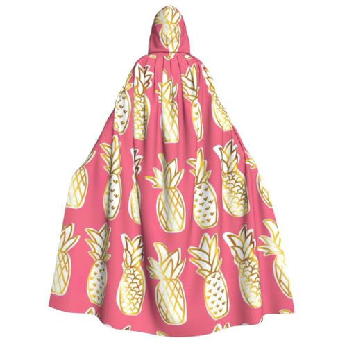 Fbghhty Ananas-Druck, Kapuzenumhang, Mittelalter-Kostüm, Halloween-Kostüm, Erwachsene, Herren, Damen, Karneval, Partys, Cosplay Fbghhty Ananas-Druck, Kapuzenumhang, Mittelalter-Kostüm, Halloween-Kostüm, Erwachsene, Herren, Damen, Karneval, Partys, Cosplay von Fbghhty