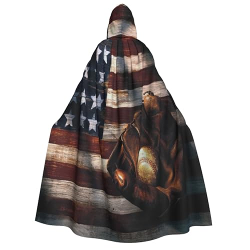 Fbghhty Baseball-Umhang mit amerikanischer Flagge, mittelalterliches Halloween-Kostüm, Erwachsene, Herren, Damen, Karneval, Partys, Cosplay Fbghhty Baseball-Umhang mit amerikanischer Flagge, mittelalterliches Halloween-Kostüm, Erwachsene, Herren, Damen, Karneval, Partys, Cosplay von Fbghhty