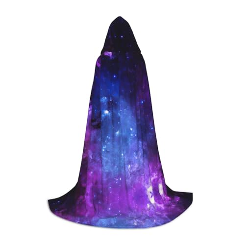 Fbghhty Blauer Galaxie-Druck, Unisex, Kapuzenumhang, Halloween, Cosplay, Karneval, bequemer Umhang für Teenager-Partys Fbghhty Blauer Galaxie-Druck, Unisex, Kapuzenumhang, Halloween, Cosplay, Karneval, bequemer Umhang für Teenager-Partys von Fbghhty