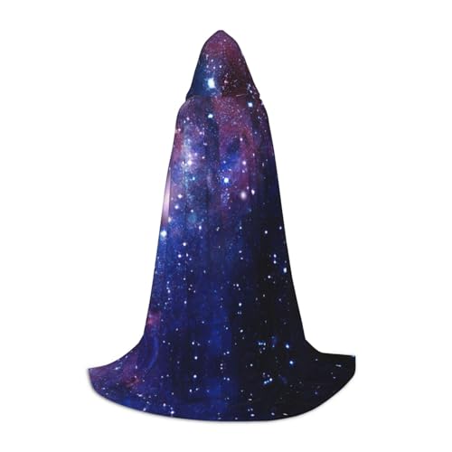 Fbghhty Blauer und violetter Galaxie-Druck, Unisex, Kapuzenumhang, Halloween, Cosplay, Karneval, bequemer Umhang für Teenager-Partys Fbghhty Blauer und violetter Galaxie-Druck, Unisex, Kapuzenumhang, Halloween, Cosplay, Karneval, bequemer Umhang für Teenager-Partys von Fbghhty
