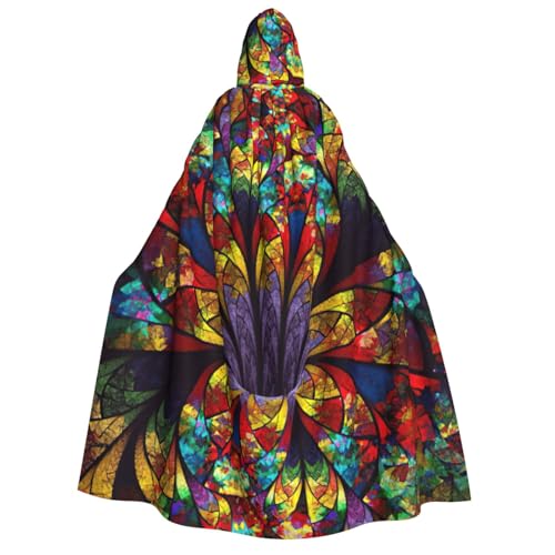 Fbghhty Blumen-Buntglas-Druck, Kapuzenumhang, mittelalterliches Halloween-Kostüm, Erwachsene, Herren, Damen, Karneval, Partys, Cosplay Fbghhty Blumen-Buntglas-Druck, Kapuzenumhang, mittelalterliches Halloween-Kostüm, Erwachsene, Herren, Damen, Karneval, Partys, Cosplay von Fbghhty