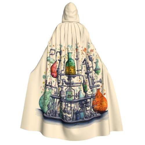 Fbghhty Chemie-Druck, Kapuzenumhang, mittelalterliches Halloween-Kostüm, Erwachsene, Herren, Damen, Karneval, Partys, Cosplay Fbghhty Chemie-Druck, Kapuzenumhang, mittelalterliches Halloween-Kostüm, Erwachsene, Herren, Damen, Karneval, Partys, Cosplay von Fbghhty