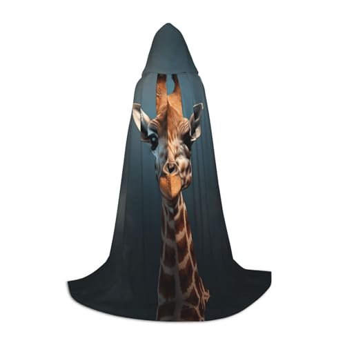 Fbghhty Clever Giraffen-Druck, Unisex, Kapuzenumhang, Halloween, Cosplay, Karneval, bequemer Umhang für Teenager-Partys Fbghhty Clever Giraffen-Druck, Unisex, Kapuzenumhang, Halloween, Cosplay, Karneval, bequemer Umhang für Teenager-Partys von Fbghhty