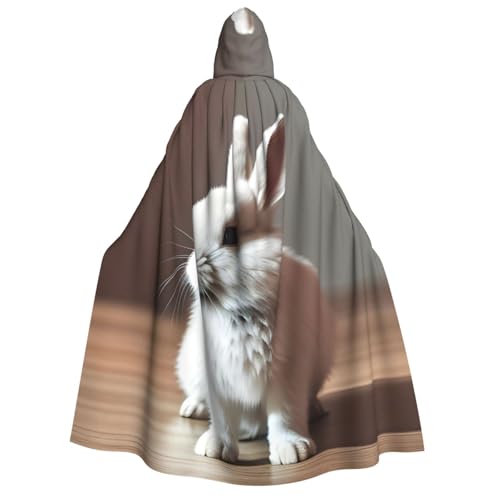 Fbghhty Cry White Rabbit Print Hooded Cloak Medieval Halloween Costume Adult Men Women Carnival Parties Cosplay Fbghhty Cry White Rabbit Print Hooded Cloak Medieval Halloween Costume Adult Men Women Carnival Parties Cosplay von Fbghhty