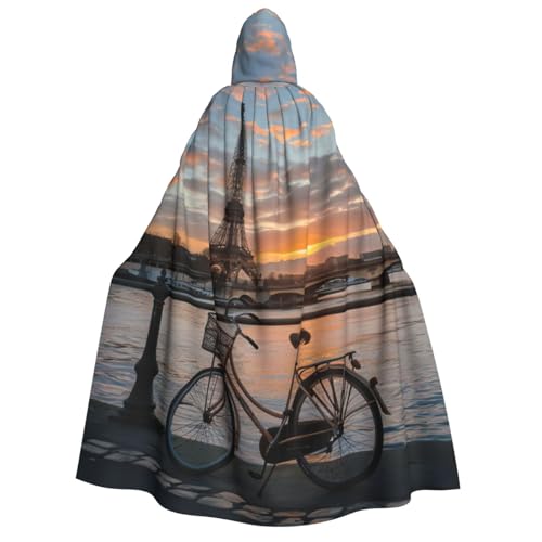 Fbghhty Eiffelturm Fahrradaufdruck, Kapuzenumhang, mittelalterliches Halloween-Kostüm, Erwachsene, Herren, Damen, Karneval, Partys, Cosplay Fbghhty Eiffelturm Fahrradaufdruck, Kapuzenumhang, mittelalterliches Halloween-Kostüm, Erwachsene, Herren, Damen, Karneval, Partys, Cosplay von Fbghhty