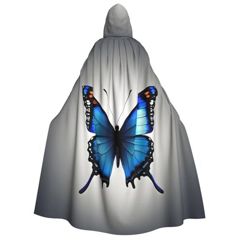 Fbghhty Ein blauer Schmetterlings-Umhang mit Kapuze, mittelalterliches Halloween-Kostüm, Erwachsene, Herren, Damen, Karneval, Partys, Cosplay Fbghhty Ein blauer Schmetterlings-Umhang mit Kapuze, mittelalterliches Halloween-Kostüm, Erwachsene, Herren, Damen, Karneval, Partys, Cosplay von Fbghhty