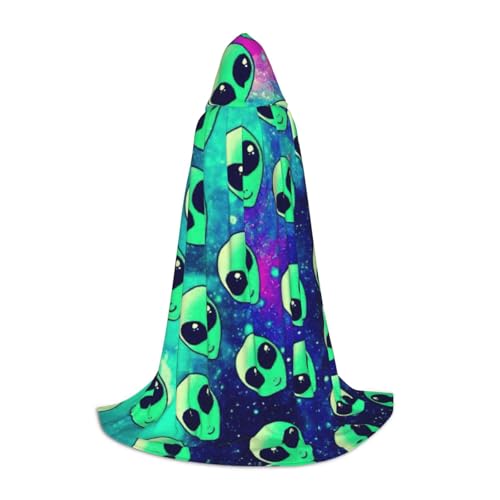 Fbghhty Grüner Alien-Druck, Unisex, Kapuzenumhang, Halloween, Cosplay, Karneval, bequemer Umhang für Teenager-Partys Fbghhty Grüner Alien-Druck, Unisex, Kapuzenumhang, Halloween, Cosplay, Karneval, bequemer Umhang für Teenager-Partys von Fbghhty