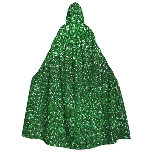 Fbghhty Grüner Pailletten-Umhang mit Kapuze, Mittelalter-Kostüm, für Erwachsene, Herren, Damen, Karneval, Partys, Cosplay Fbghhty Grüner Pailletten-Umhang mit Kapuze, Mittelalter-Kostüm, für Erwachsene, Herren, Damen, Karneval, Partys, Cosplay von Fbghhty