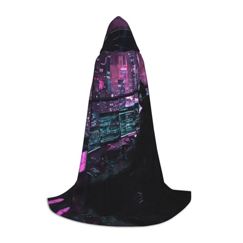 Fbghhty Hacker Era Print Unisex Kapuzenumhang Halloween Cosplay Karneval Bequemer Umhang für Teenager Partys Fbghhty Hacker Era Print Unisex Kapuzenumhang Halloween Cosplay Karneval Bequemer Umhang für Teenager Partys von Fbghhty