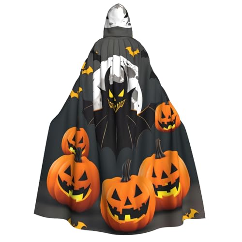 Fbghhty Halloween Mond Fledermaus Kürbis Druck Kapuzenumhang Mittelalter Halloween Kostüm Erwachsene Männer Frauen Karneval Partys Cosplay Fbghhty Halloween Mond Fledermaus Kürbis Druck Kapuzenumhang Mittelalter Halloween Kostüm Erwachsene Männer Frauen Karneval Partys Cosplay von Fbghhty