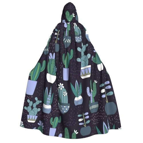 Fbghhty Kaktus-Sukkulenten-Druck, Kapuzenumhang, mittelalterliches Halloween-Kostüm, Erwachsene, Herren, Damen, Karneval, Partys, Cosplay Fbghhty Kaktus-Sukkulenten-Druck, Kapuzenumhang, mittelalterliches Halloween-Kostüm, Erwachsene, Herren, Damen, Karneval, Partys, Cosplay von Fbghhty
