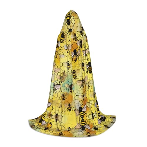 Fbghhty Kapuzenumhang mit Bienen-Motiv, Unisex, für Halloween, Cosplay, Karneval, bequemer Umhang für Teenager-Partys Fbghhty Kapuzenumhang mit Bienen-Motiv, Unisex, für Halloween, Cosplay, Karneval, bequemer Umhang für Teenager-Partys von Fbghhty
