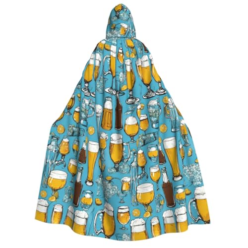 Fbghhty Kapuzenumhang mit Bierblasen-Druck, Mittelalter-Kostüm, für Erwachsene, Herren, Damen, Karneval, Partys, Cosplay Fbghhty Kapuzenumhang mit Bierblasen-Druck, Mittelalter-Kostüm, für Erwachsene, Herren, Damen, Karneval, Partys, Cosplay von Fbghhty