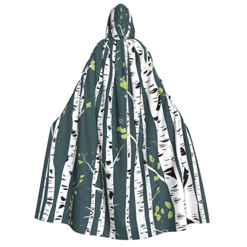 Fbghhty Kapuzenumhang mit Birkenbaum-Druck, Mittelalter-Kostüm, für Erwachsene, Herren, Damen, Karneval, Partys, Cosplay Fbghhty Kapuzenumhang mit Birkenbaum-Druck, Mittelalter-Kostüm, für Erwachsene, Herren, Damen, Karneval, Partys, Cosplay von Fbghhty