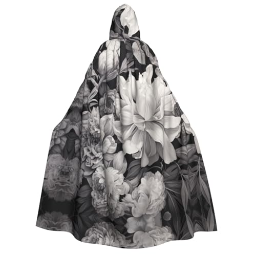 Fbghhty Kapuzenumhang mit Blumenmuster, Graphitdruck, mittelalterliches Halloween-Kostüm, Erwachsene, Herren, Damen, Karneval, Partys, Cosplay Fbghhty Kapuzenumhang mit Blumenmuster, Graphitdruck, mittelalterliches Halloween-Kostüm, Erwachsene, Herren, Damen, Karneval, Partys, Cosplay von Fbghhty