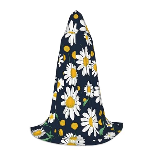 Fbghhty Kapuzenumhang mit Blumenmuster und Gänseblümchen, Unisex, Halloween, Cosplay, Karneval, bequemer Umhang für Teenager-Partys Fbghhty Kapuzenumhang mit Blumenmuster und Gänseblümchen, Unisex, Halloween, Cosplay, Karneval, bequemer Umhang für Teenager-Partys von Fbghhty