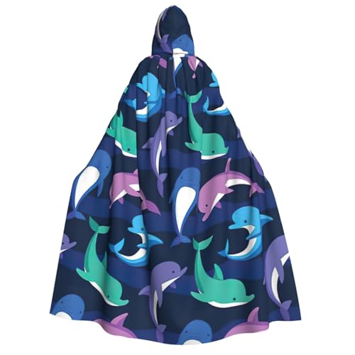 Fbghhty Kapuzenumhang mit Delfin-Druck, Mittelalter-Kostüm, für Erwachsene, Herren, Damen, Karneval, Partys, Cosplay Fbghhty Kapuzenumhang mit Delfin-Druck, Mittelalter-Kostüm, für Erwachsene, Herren, Damen, Karneval, Partys, Cosplay von Fbghhty