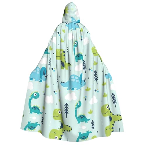 Fbghhty Kapuzenumhang mit Dinosaurier-Muster, mittelalterliches Halloween-Kostüm, Erwachsene, Herren, Damen, Karneval, Partys, Cosplay Fbghhty Kapuzenumhang mit Dinosaurier-Muster, mittelalterliches Halloween-Kostüm, Erwachsene, Herren, Damen, Karneval, Partys, Cosplay von Fbghhty