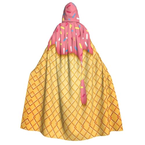 Fbghhty Kapuzenumhang mit Eiscreme und Waffelmuster, mittelalterliches Halloween-Kostüm, Erwachsene, Herren, Damen, Karneval, Partys, Cosplay Fbghhty Kapuzenumhang mit Eiscreme und Waffelmuster, mittelalterliches Halloween-Kostüm, Erwachsene, Herren, Damen, Karneval, Partys, Cosplay von Fbghhty