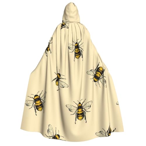 Fbghhty Kapuzenumhang mit Honigbienen-Aufdruck, mittelalterliches Halloween-Kostüm, Erwachsene, Herren, Damen, Karneval, Partys, Cosplay Fbghhty Kapuzenumhang mit Honigbienen-Aufdruck, mittelalterliches Halloween-Kostüm, Erwachsene, Herren, Damen, Karneval, Partys, Cosplay von Fbghhty