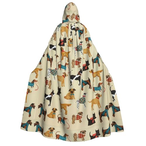 Fbghhty Kapuzenumhang mit Hunde-Motiv, mittelalterliches Halloween-Kostüm, Erwachsene, Herren, Damen, Karneval, Partys, Cosplay Fbghhty Kapuzenumhang mit Hunde-Motiv, mittelalterliches Halloween-Kostüm, Erwachsene, Herren, Damen, Karneval, Partys, Cosplay von Fbghhty