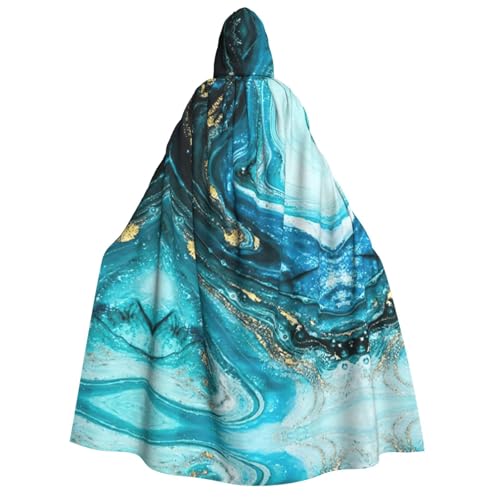 Fbghhty Kapuzenumhang mit Kapuze, Türkis, Blau, Gold, Marmor-Druck, Mittelalter, Halloween-Kostüm, Erwachsene, Herren, Damen, Karneval, Partys, Cosplay Fbghhty Kapuzenumhang mit Kapuze, Türkis, Blau, Gold, Marmor-Druck, Mittelalter, Halloween-Kostüm, Erwachsene, Herren, Damen, Karneval, Partys, Cosplay von Fbghhty